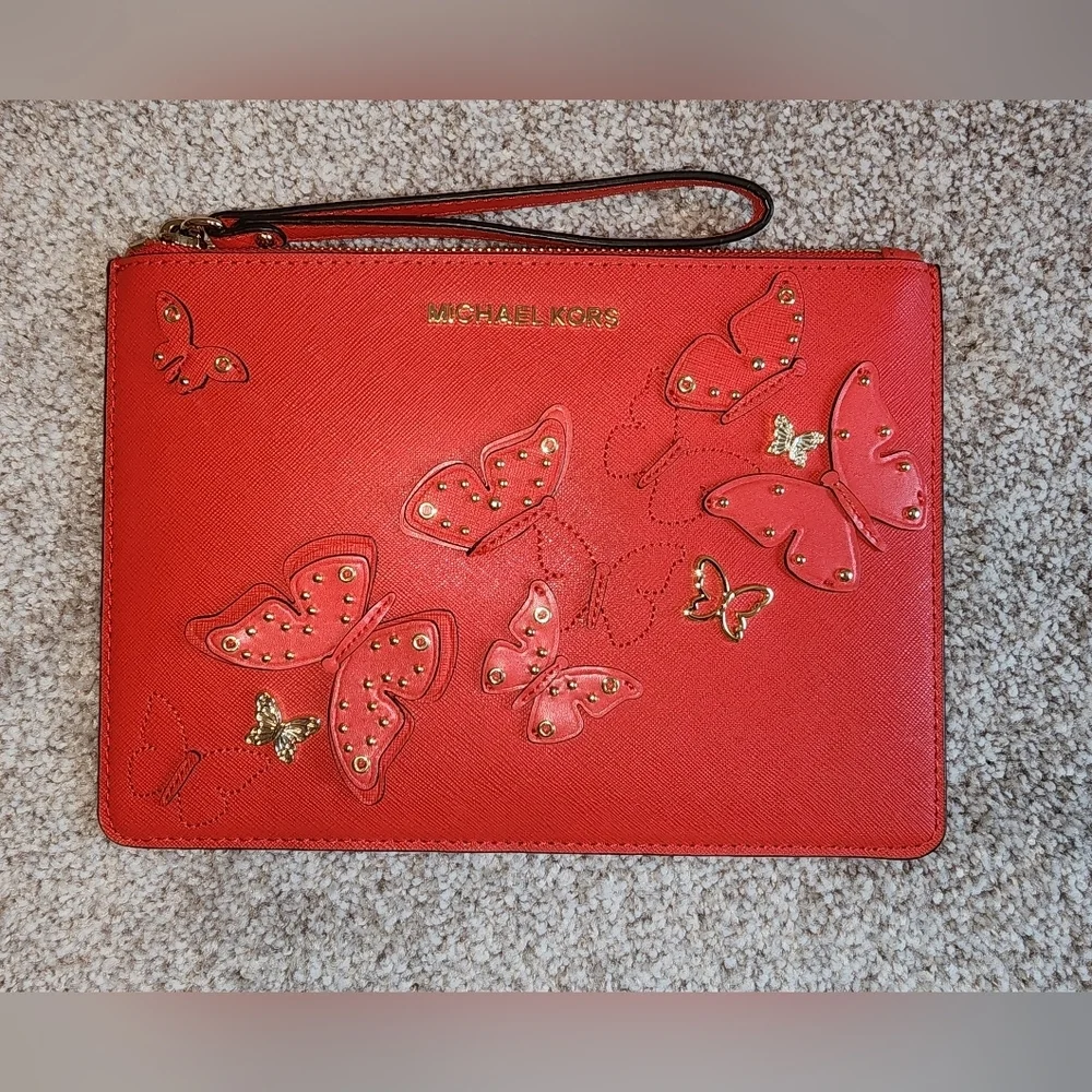 Michael KORS Jet Set Red Travel Wristlet